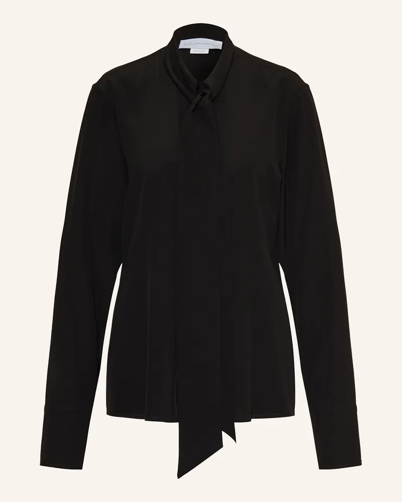 Stella McCartney Schluppenbluse aus Seide Schwarz