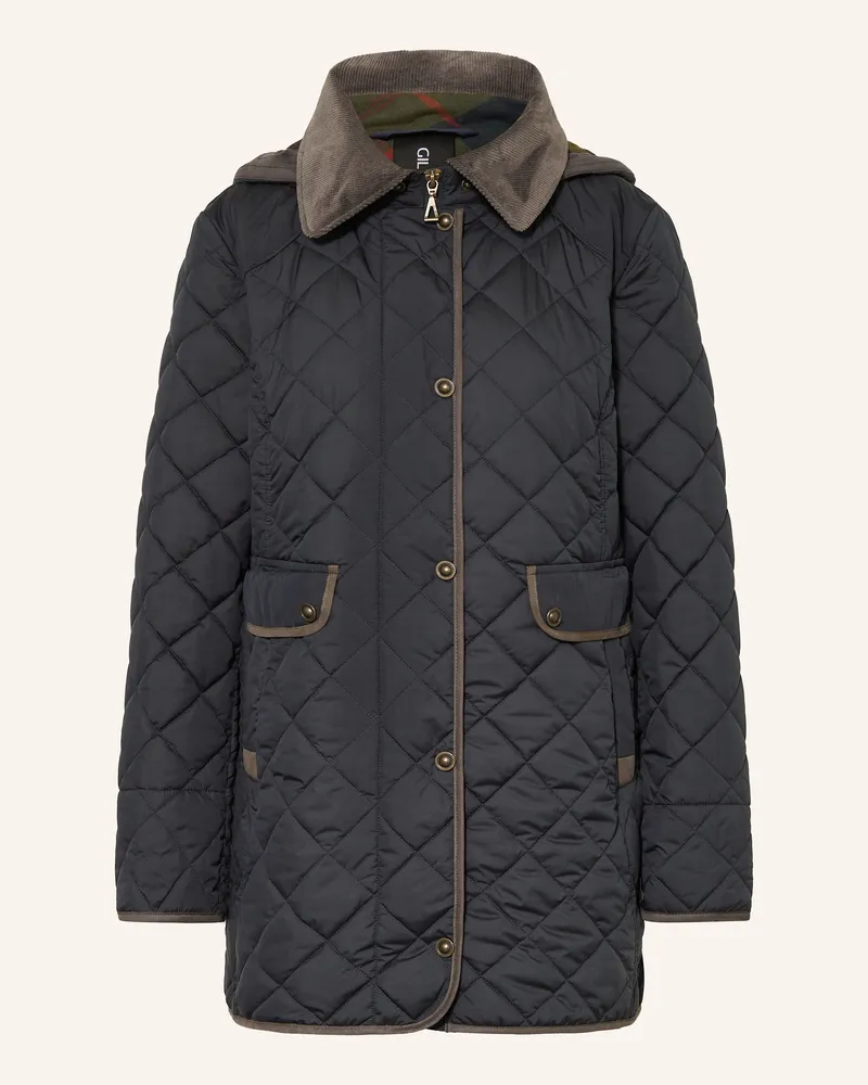 Gil Bret Steppjacke mit abnehmbarer Kapuze Dunkelblau