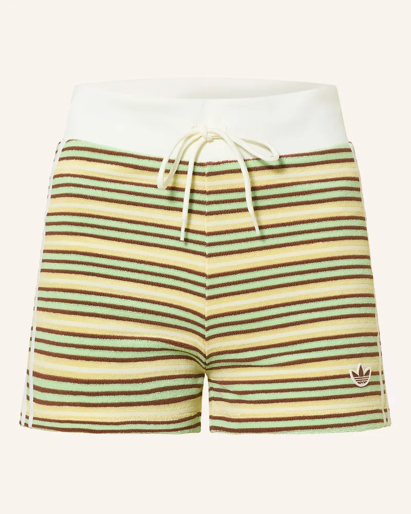 adidas Frotteeshorts Booty Mit Galonstreifen gelb Hellgrün