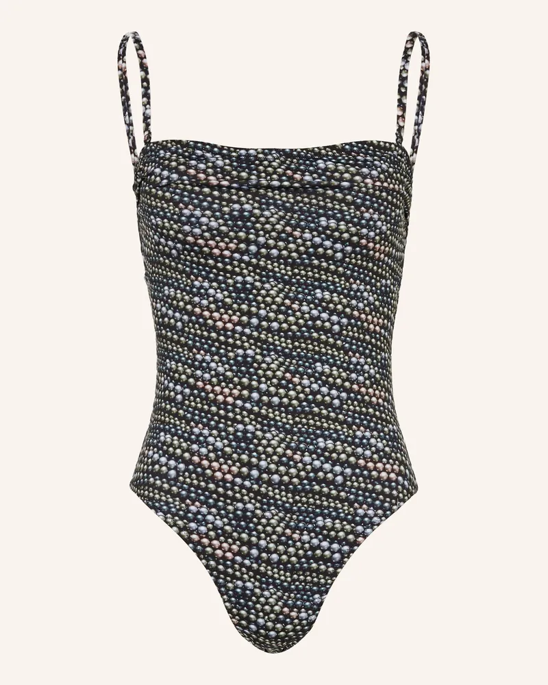 Vilebrequin Bandeau-Badeanzug PEARL FACETTE Schwarz