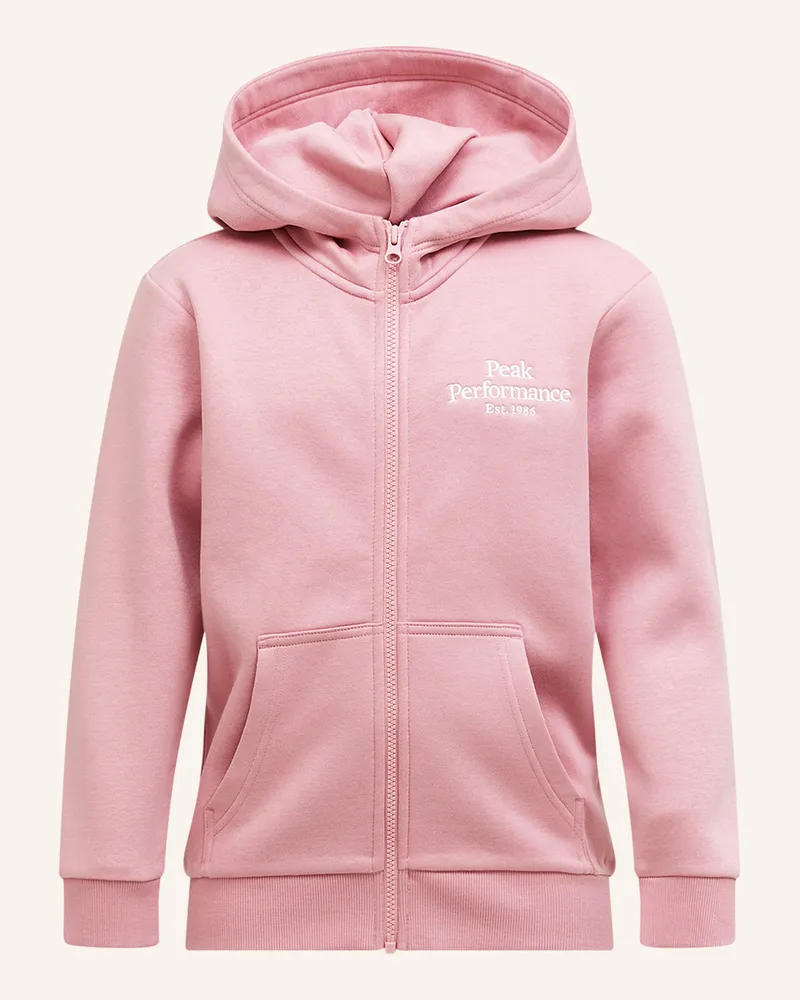 Peak Performance Jr Original Zip Hood Kapuzensweatshirtjacke rosa Rosa