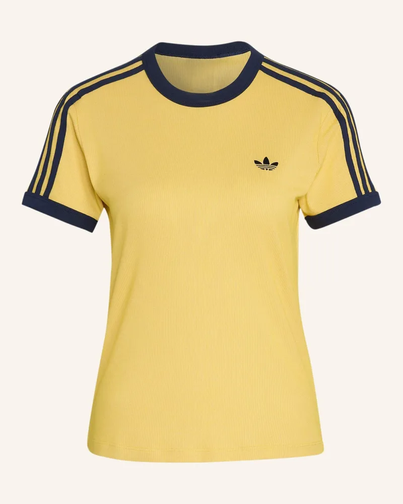 adidas Heather 3-Streifen Cali T-Shirt blau Blau