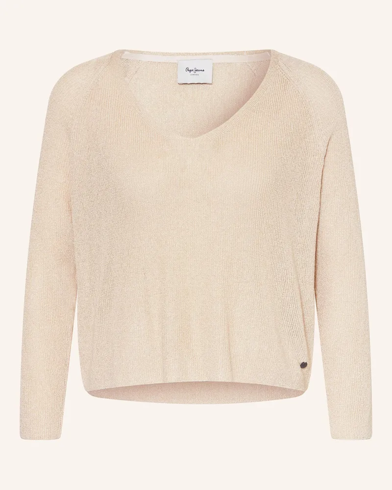 Pepe Jeans Pullover COCO mit Glitzergarn Gold