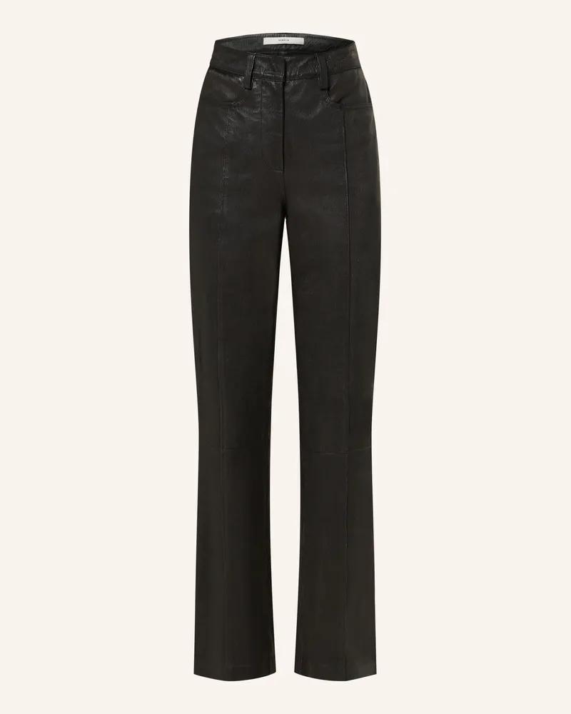 REMAIN Hose In Lederoptik schwarz Schwarz