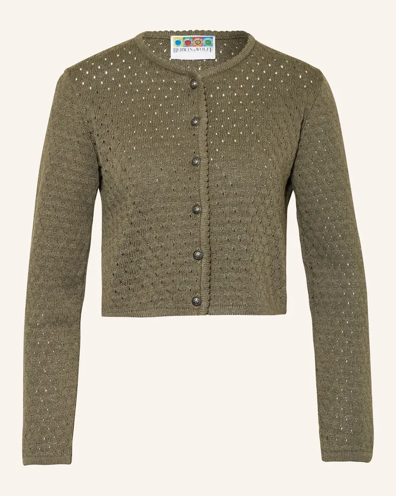 Berwin & Wolff Strickjanker gruen Oliv