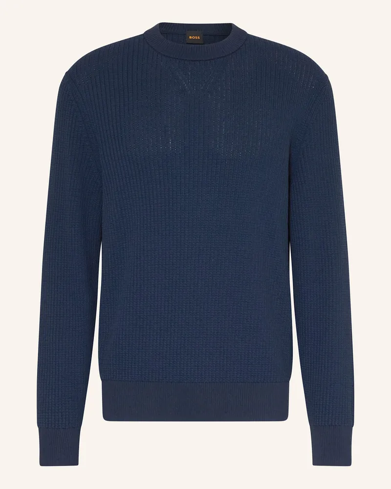 HUGO BOSS Pullover Apokko blau Dunkelblau
