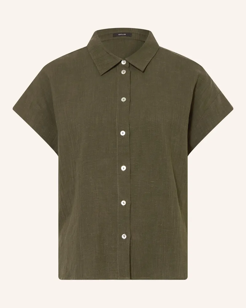 OPUS Hemdbluse Falvia gruen Khaki