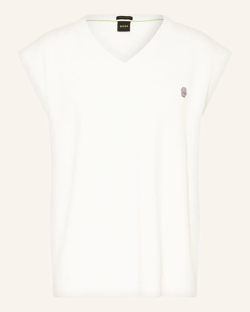 HUGO BOSS Pullunder TENNISLIFESTYLE Ecru