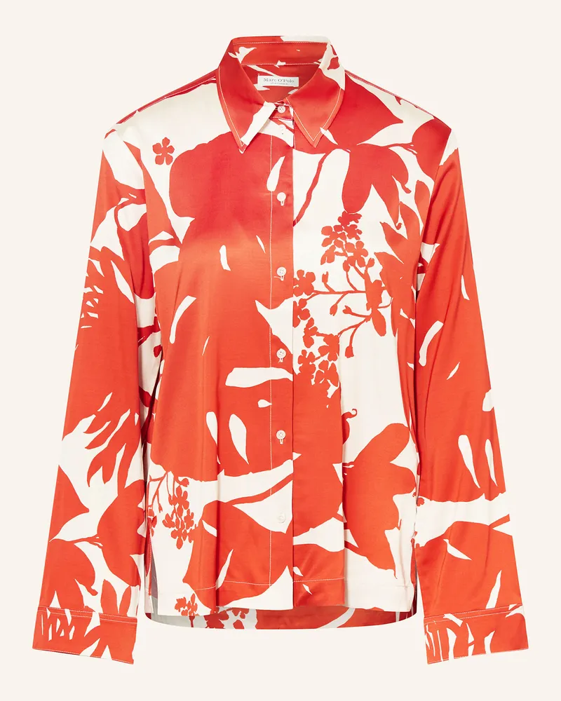 Marc O'Polo Hemdbluse aus Satin Rot