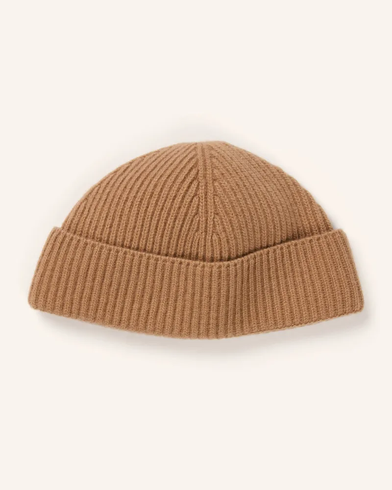 AMI Paris Mütze Aus Merinowolle braun Camel