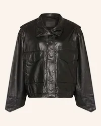 AllSaints Lederjacke CLAY Schwarz