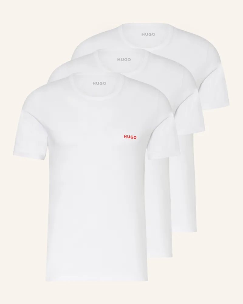 HUGO BOSS 3er-Pack T-Shirts Weiss