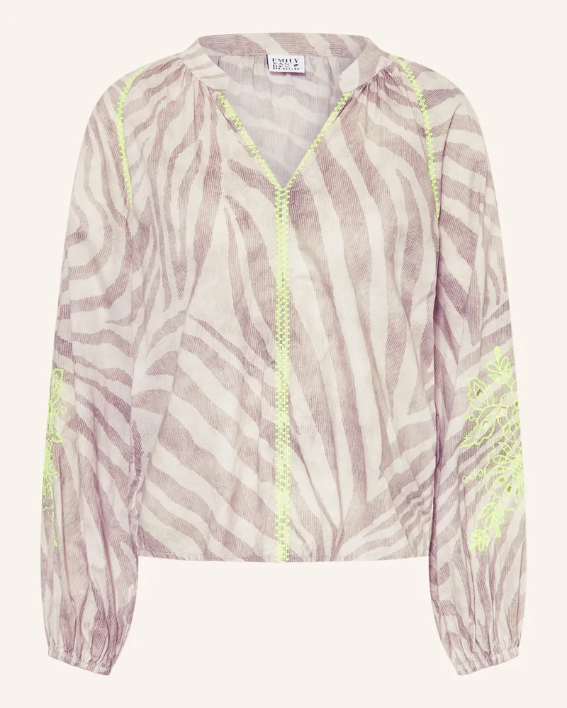 Emily van den Bergh Bluse mit Cut-Outs Hellgrau