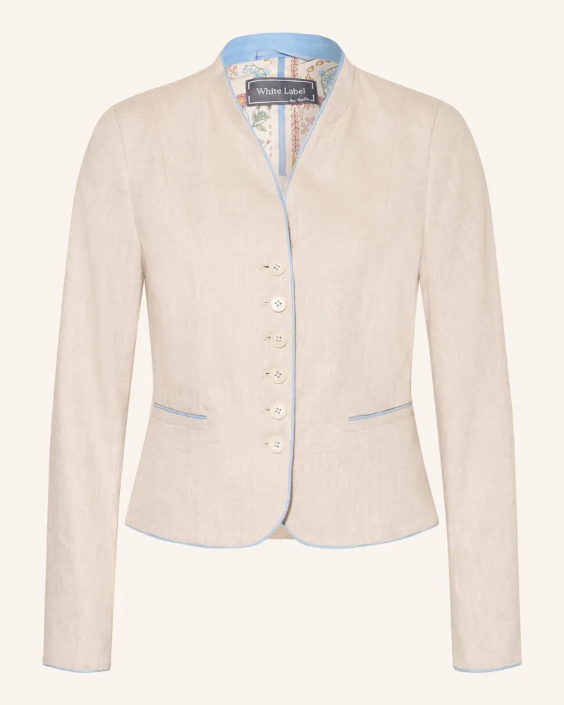 White Label Janker mit Leinen Beige