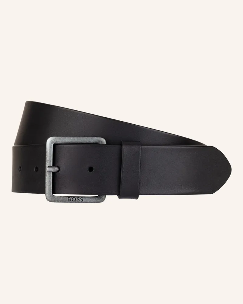 HUGO BOSS Ledergürtel Jeeko schwarz Schwarz