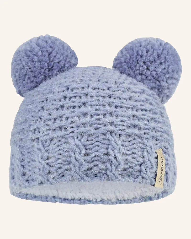 Sterntaler Bommelmütze Struktur blau Blau