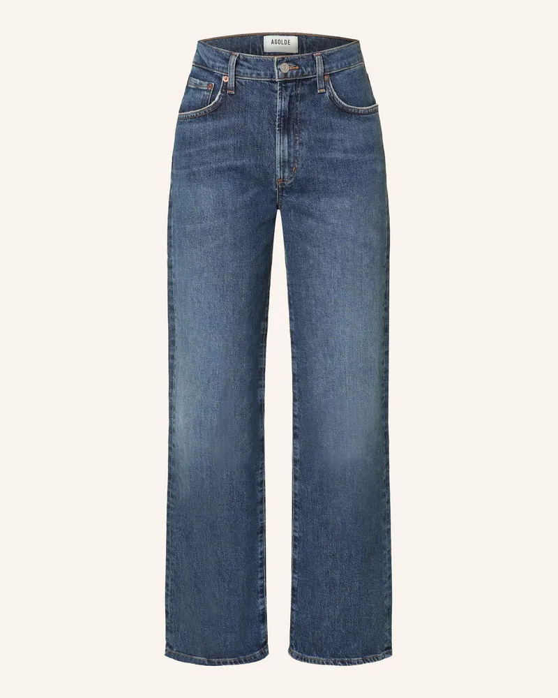 AGOLDE Straight Jeans Harper blau Tem