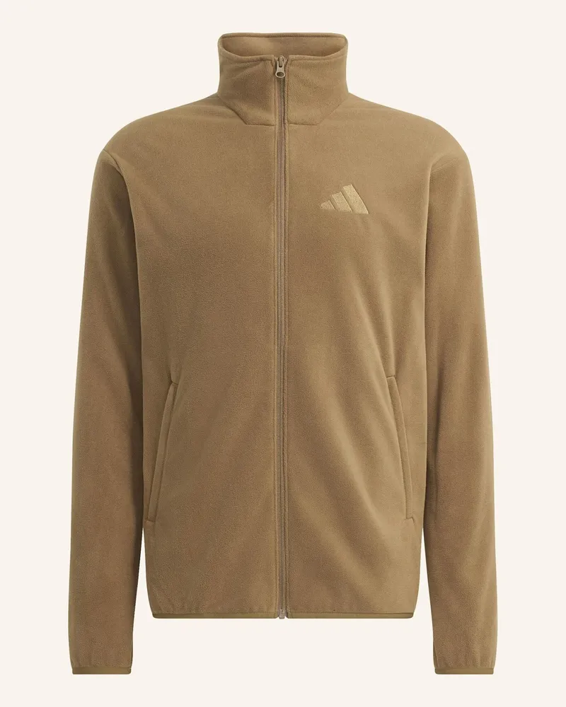 adidas Terrex Multi Essentials Fleecejacke, Durchgehender Reissverschluss braun Braun