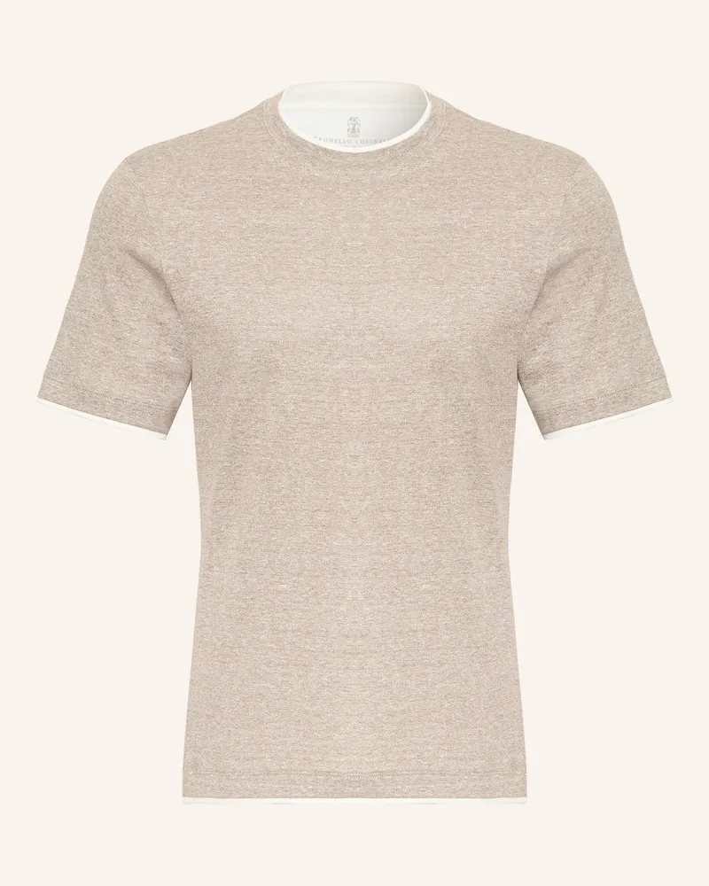 Brunello Cucinelli T-Shirt Mit Leinen beige Beige