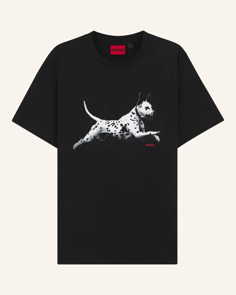 HUGO BOSS T-Shirt Dirunn Regular Fit schwarz Schwarz