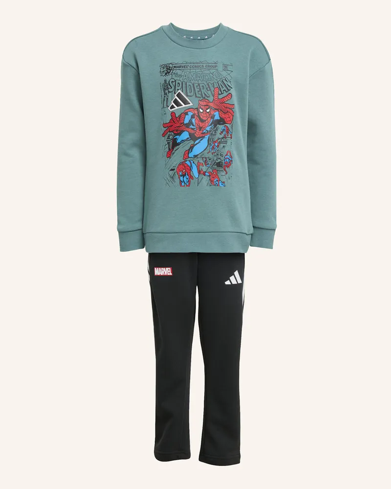 adidas Marvel Spider-Man Jogginghose Kinder gruen Türkis