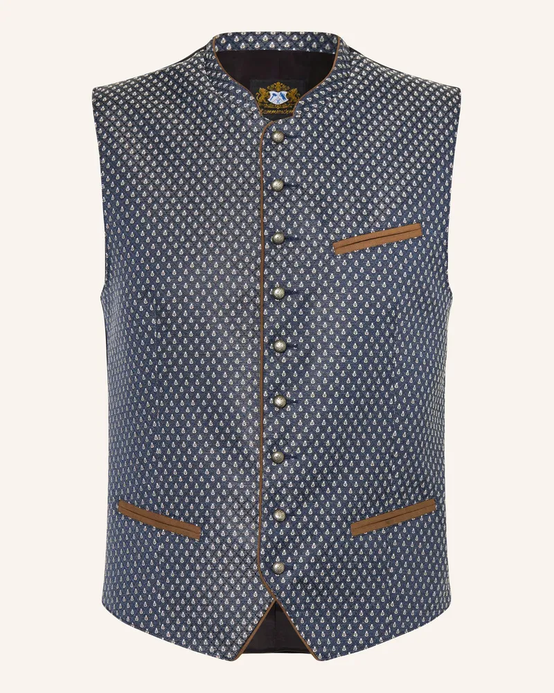 Hammerschmid Trachtenweste Jörg Slim Fit blau Blau