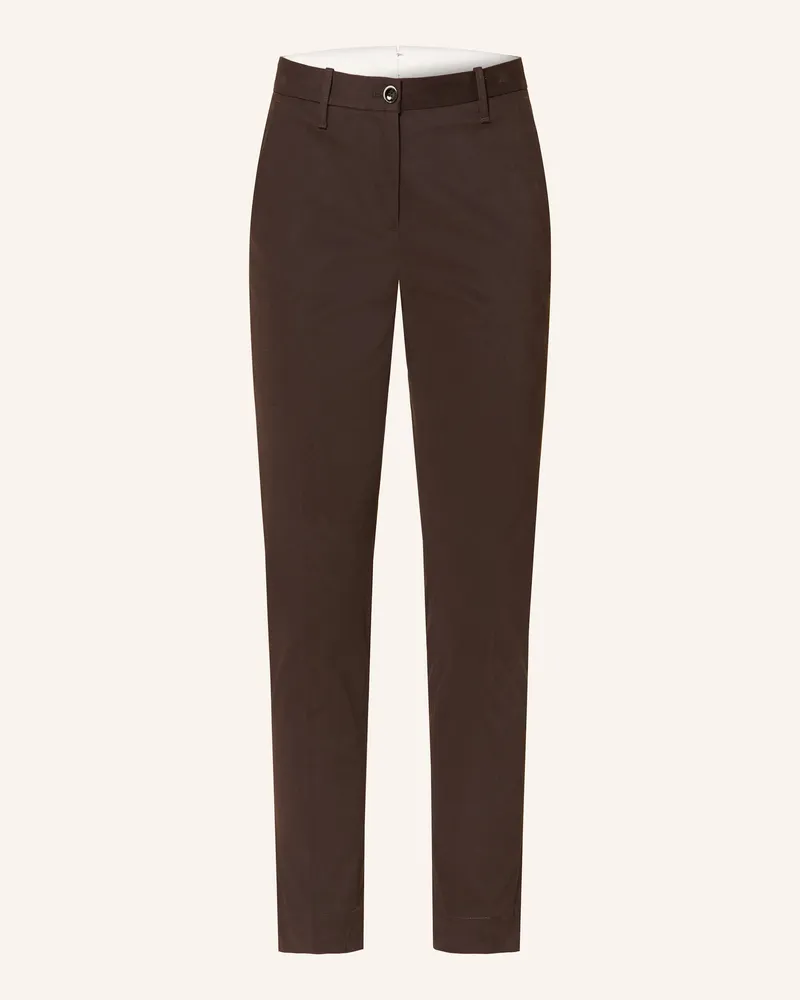 nine:inthe:morning Chinos BREEZY aus Samt Dunkelbraun