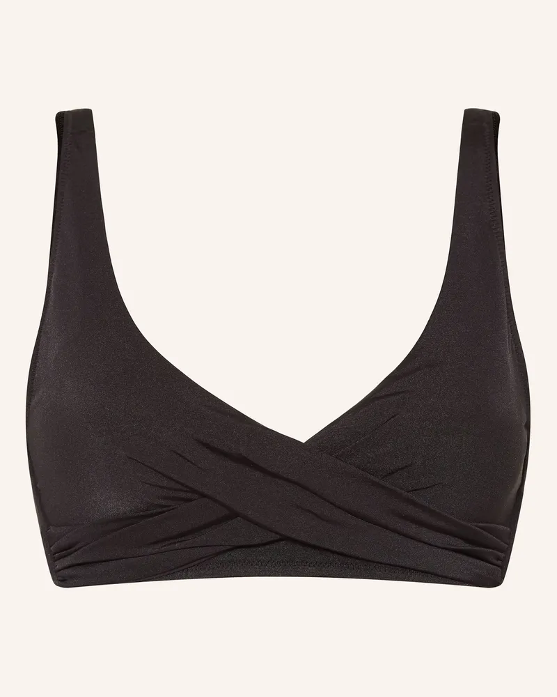 watercult Bralette-Bikini-Top Shimmering Solids schwarz Schwarz