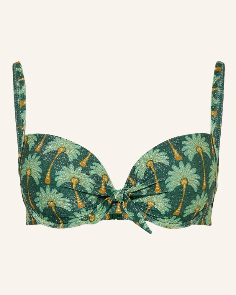 watercult Bügel-Bikini-Top Tropical Muse Mit Glitzergarn gruen Grün