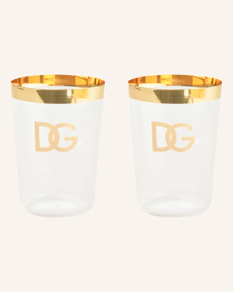 Dolce & Gabbana Casa 2er-Set Trinkgläser Weiss