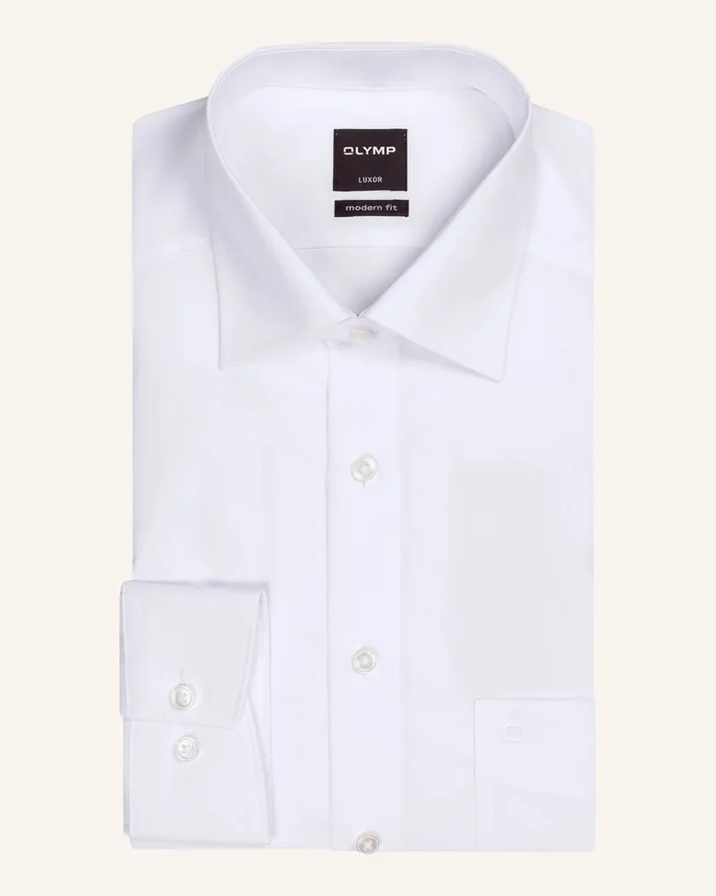 Olymp Hemd Luxor Modern Fit Mit Extralangem Arm weiss Weiss
