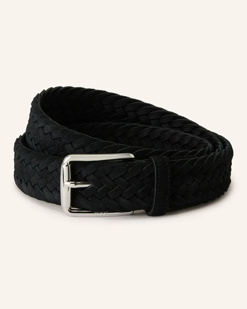 TOD'S Flechtgürtel Schwarz