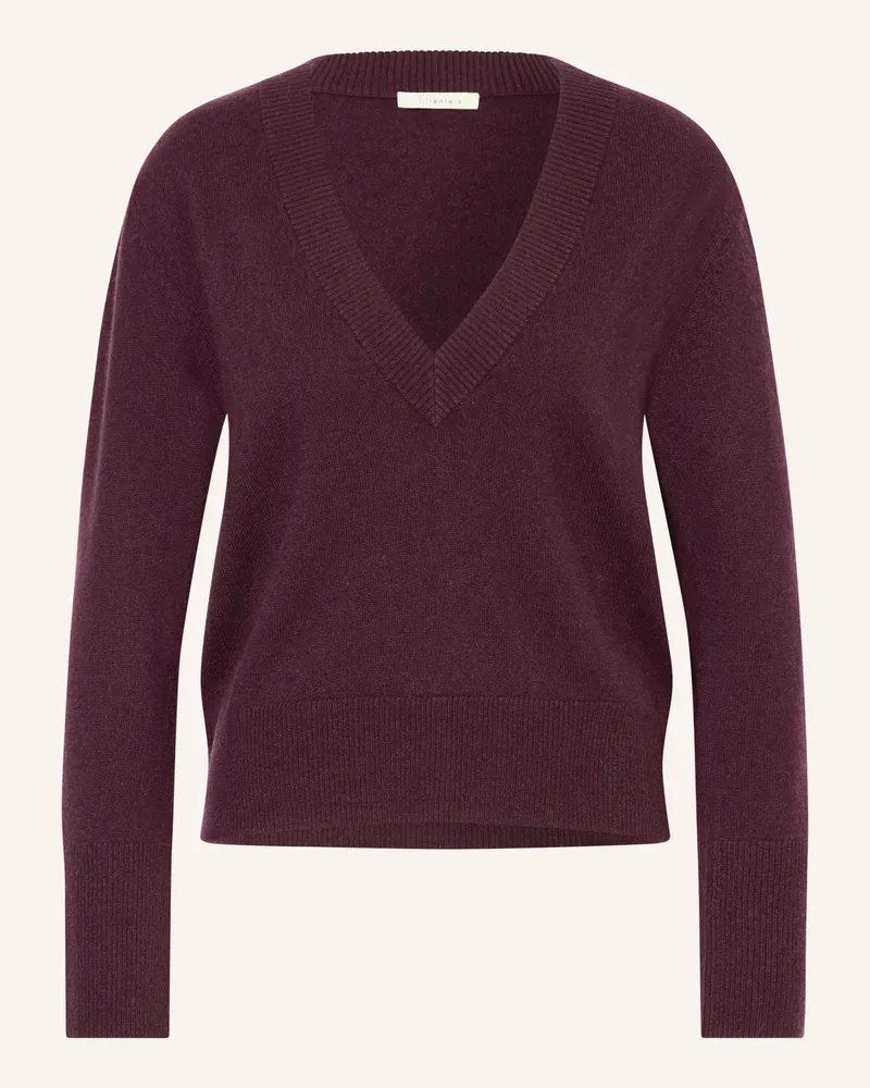 lilienfels Cashmere-Pullover lila Dunkelrot
