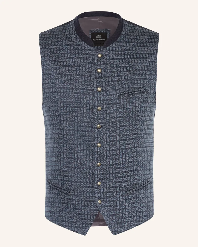 Hammerschmid Trachtenweste Norbert Slim Fit blau Blau