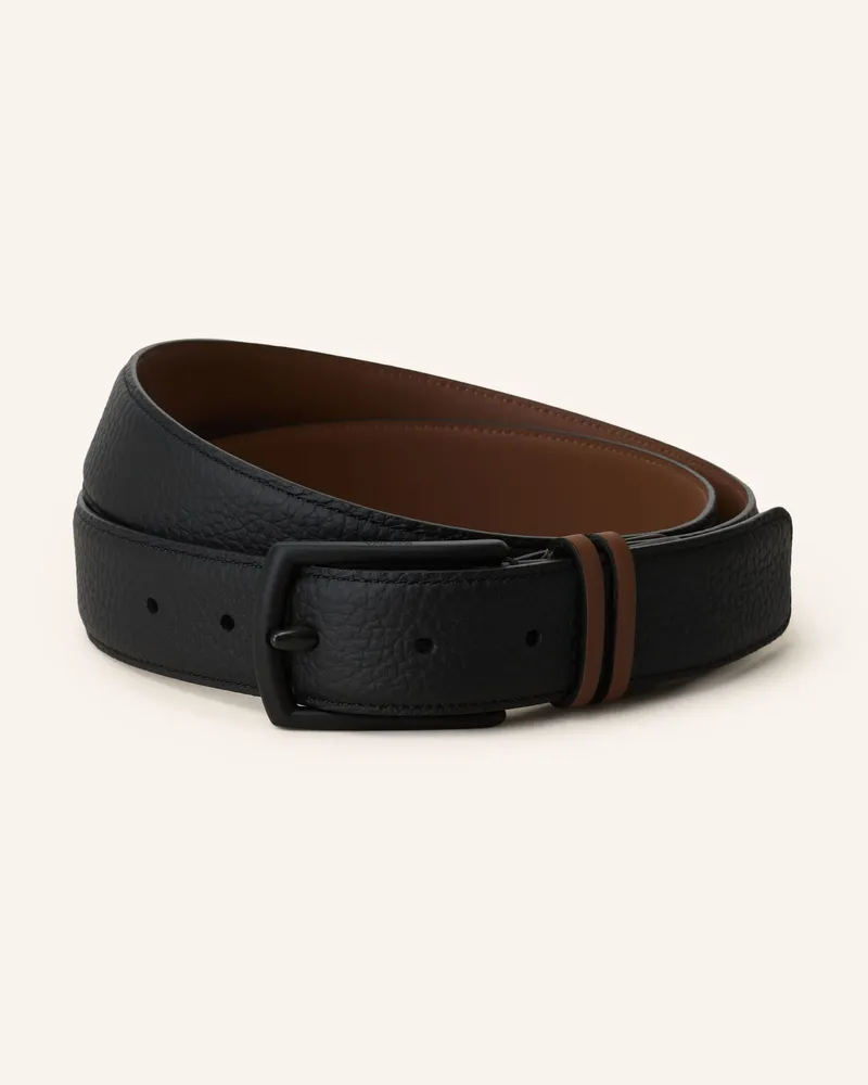 Ermenegildo Zegna Ledergürtel Schwarz