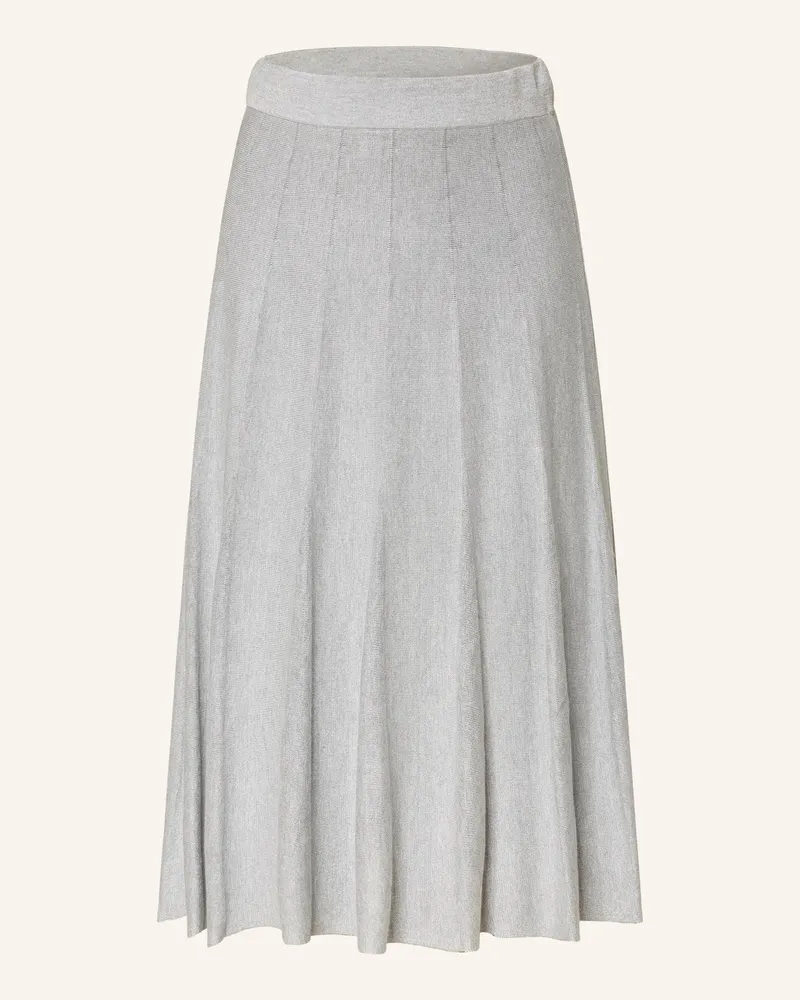 S.Oliver Faltenrock mit Glitzergarn Grau