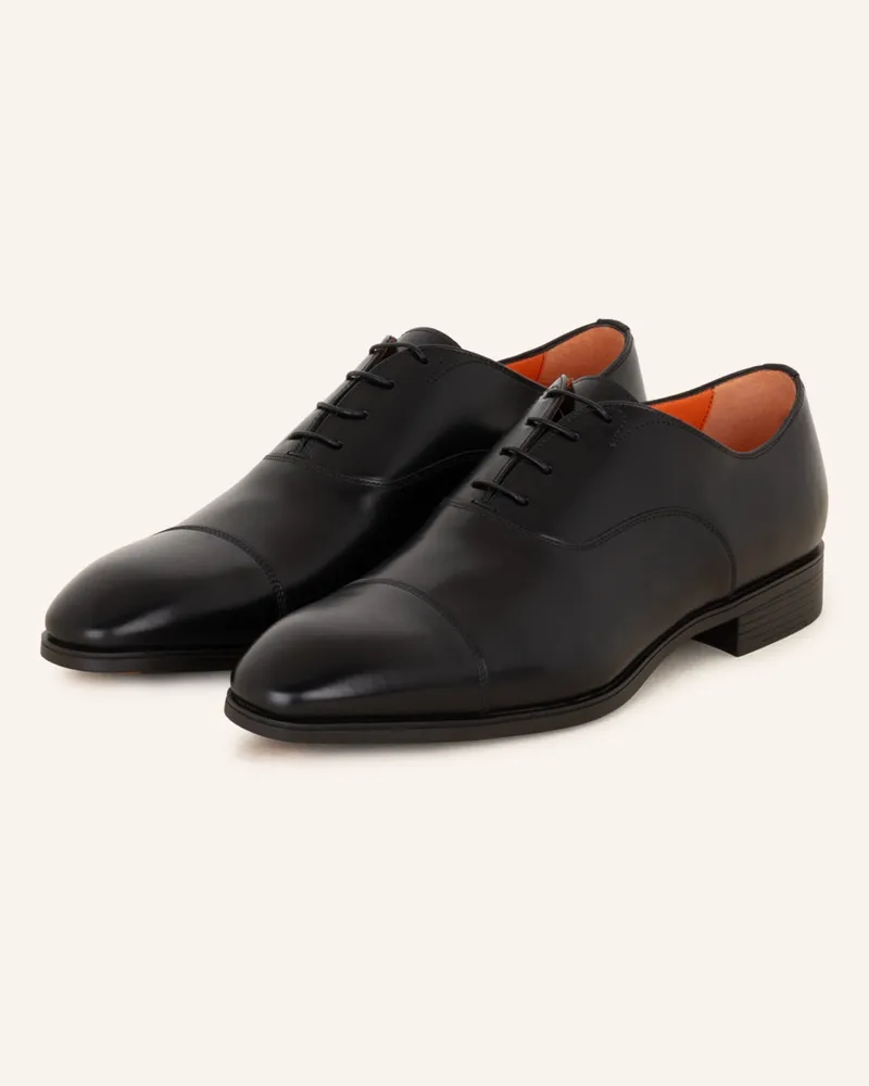 Santoni Schnürer SIMON Schwarz