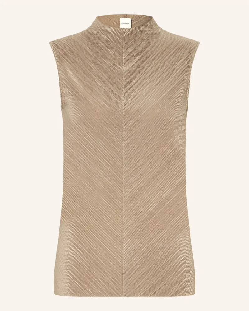 Calvin Klein Blusentop beige Grau