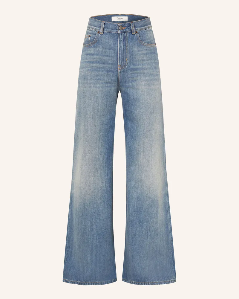 Chloé Wide Leg Jeans blau Hellblau