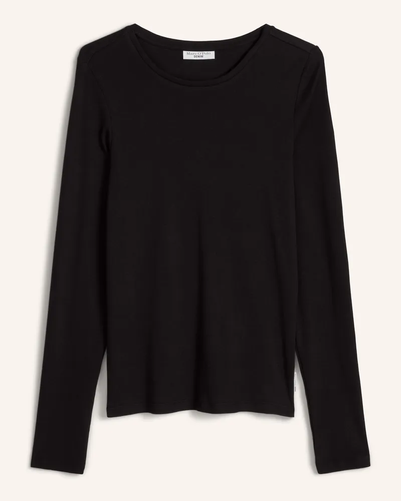 Marc O'Polo Longsleeve schwarz Schwarz