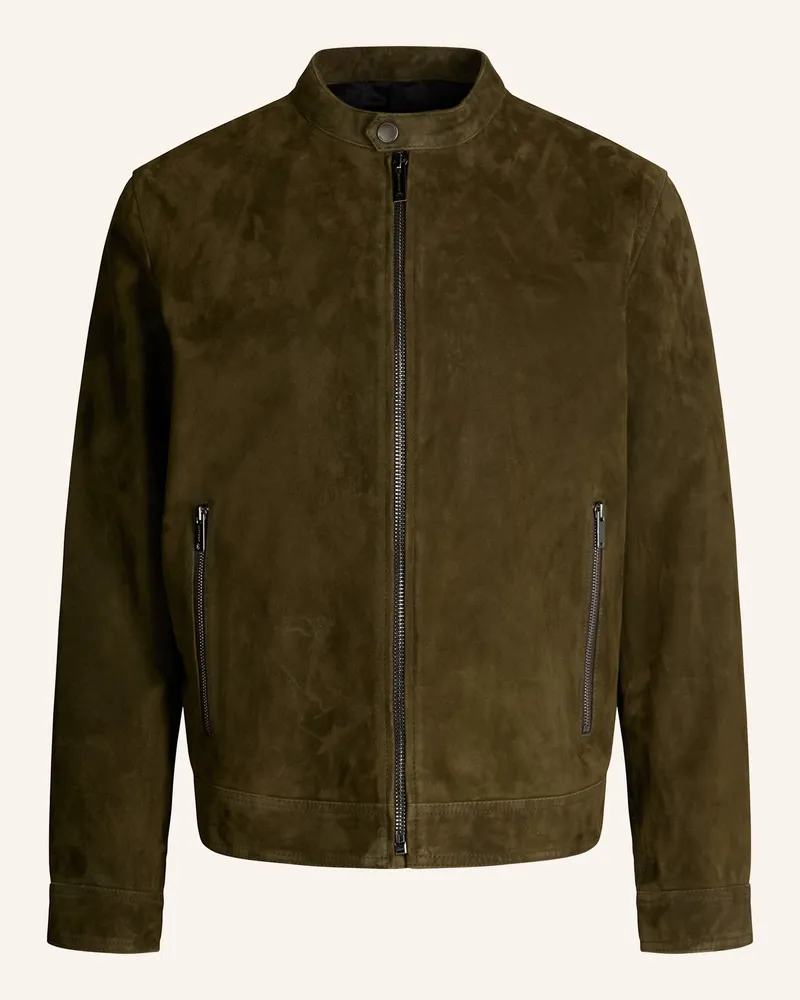 Strellson Lederjacke JACE-SLIM Oliv