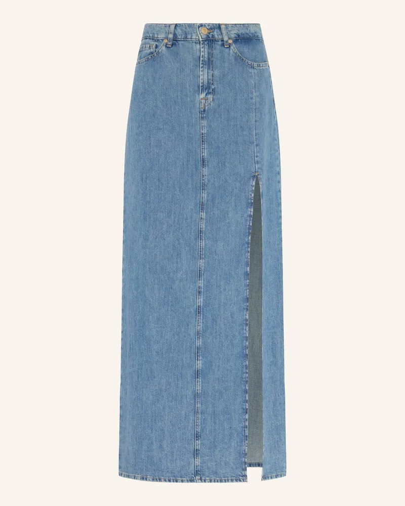 7 for all mankind LONG Denim Skirt Blau