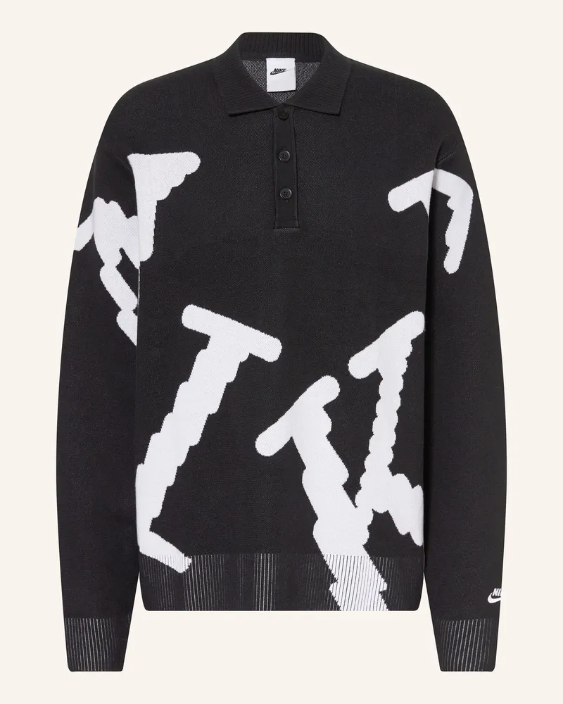 Nike Strick-Poloshirt CLUB RUGBY Schwarz