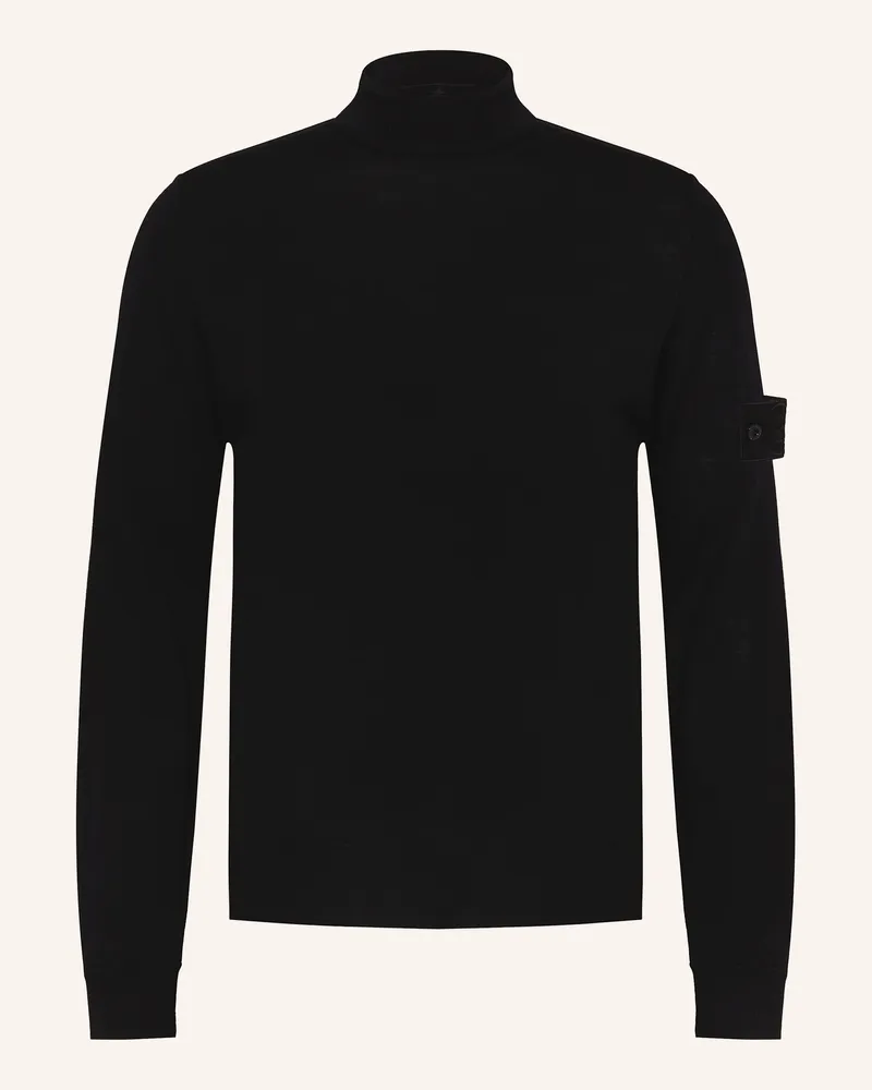 Stone Island Rolkragenpullover GHOST Schwarz