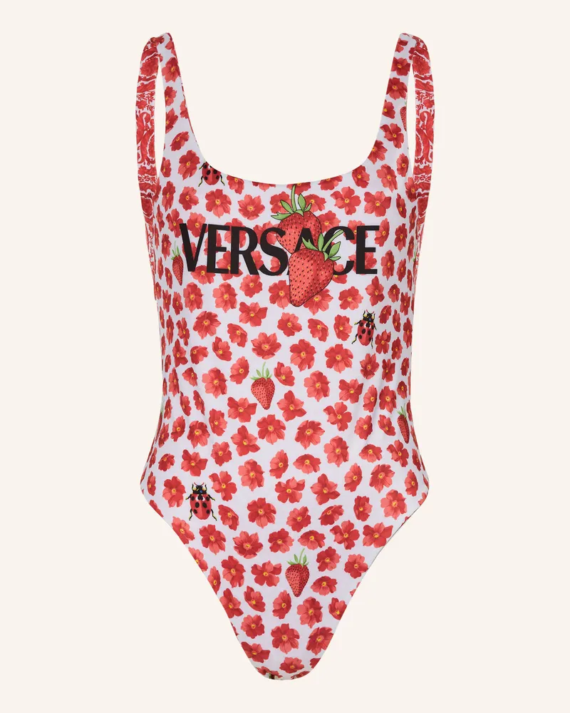 Versace Badeanzug Zum Wenden rot Rot
