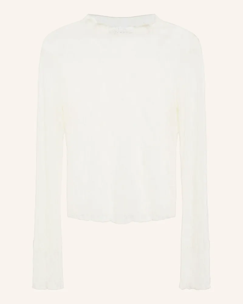 COMMA Longsleeve Aus Spitze weiss Weiss