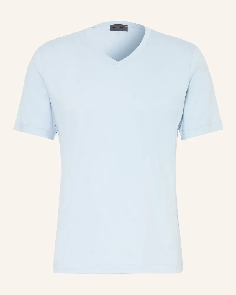 Hanro Schlafshirt Living blau Hellblau