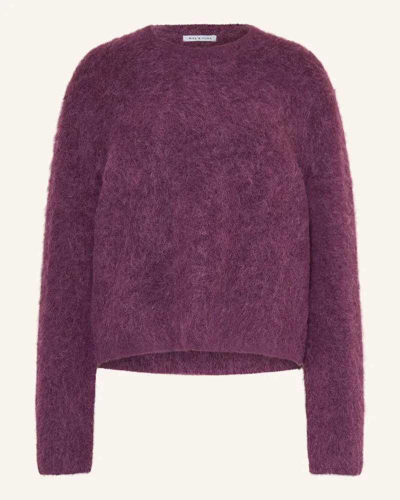 Mrs & HUGS Alpaka-Pullover rosa Lila