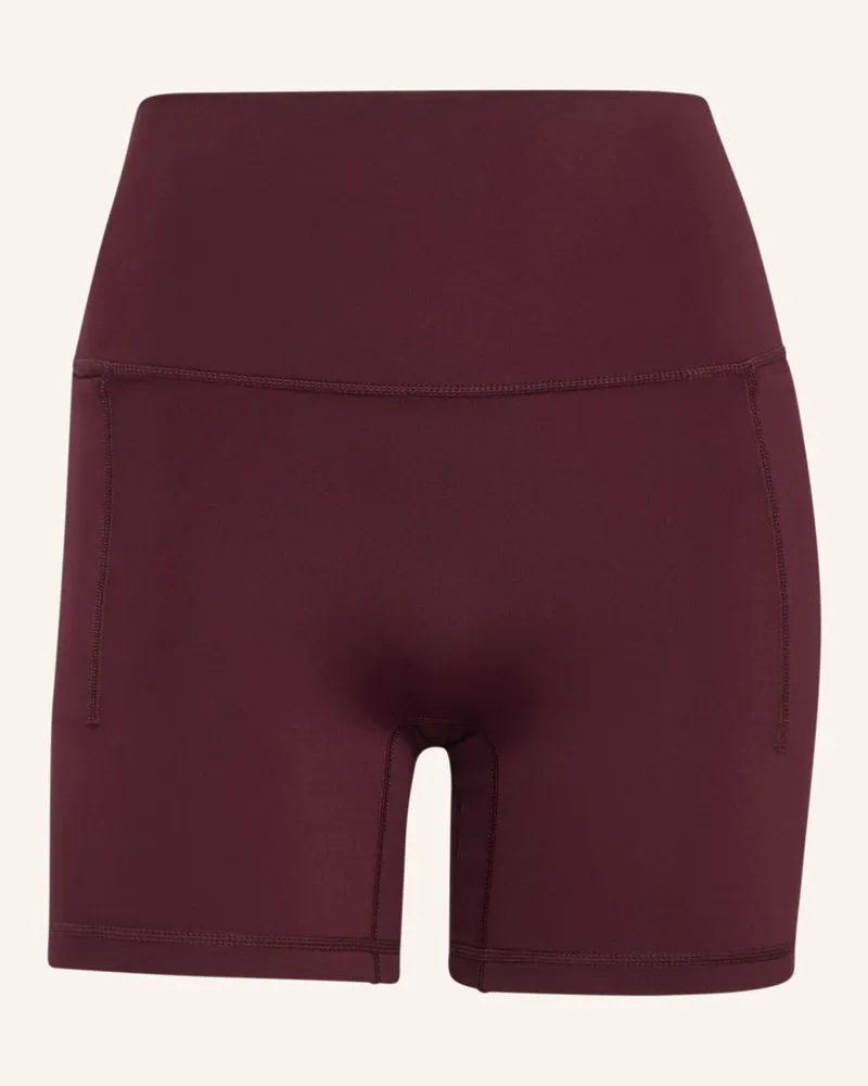 adidas 3-Streifen Studio All Me Booty Leggings, Kurz rot Rot