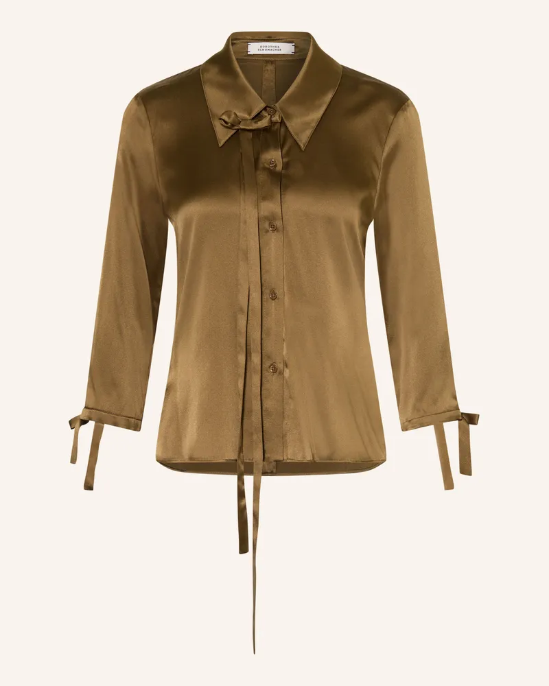 Dorothee Schumacher Hemdbluse Sense Of Shine braun Khaki